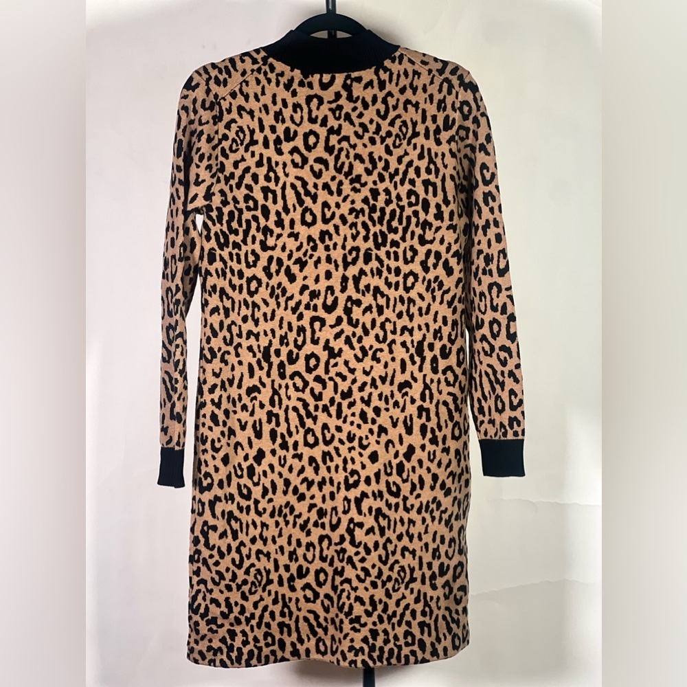 New JCrew Mockneck sweater-dress in leopard - Picture 5 of 6
